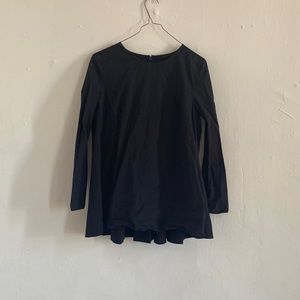 COS navy blouse with pleaded back / size 6
